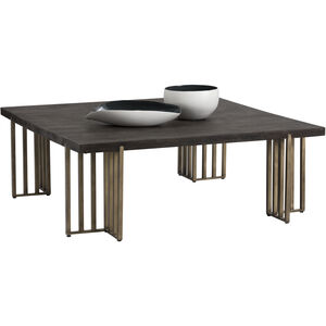 Alto 47 X 47 inch Espresso / Antique Brass Coffee Table
